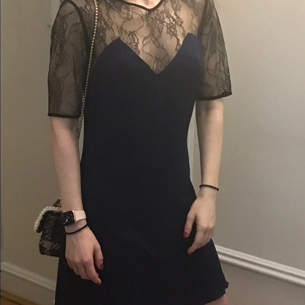 Ellus Silk Dress in Navy